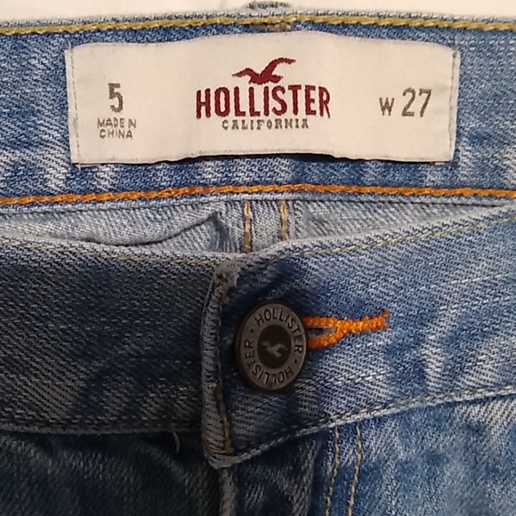 Hollister Light Wash Distressed Boyfriend Jeans 27 - Picture 5 of 6